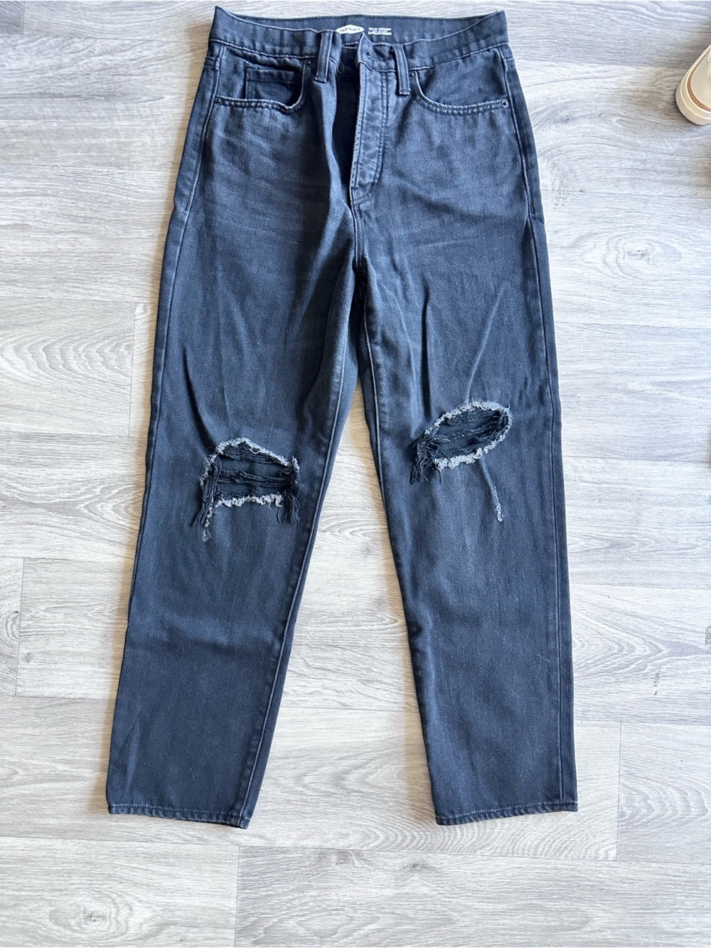 Old Navy Black Sky High Straight Jeans